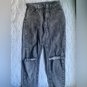 SHEIN acid wash mom jeans, size XS